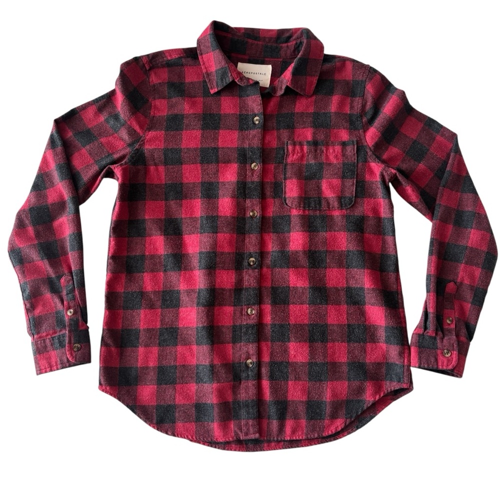 Buffalo Plaid Button Down, Size M